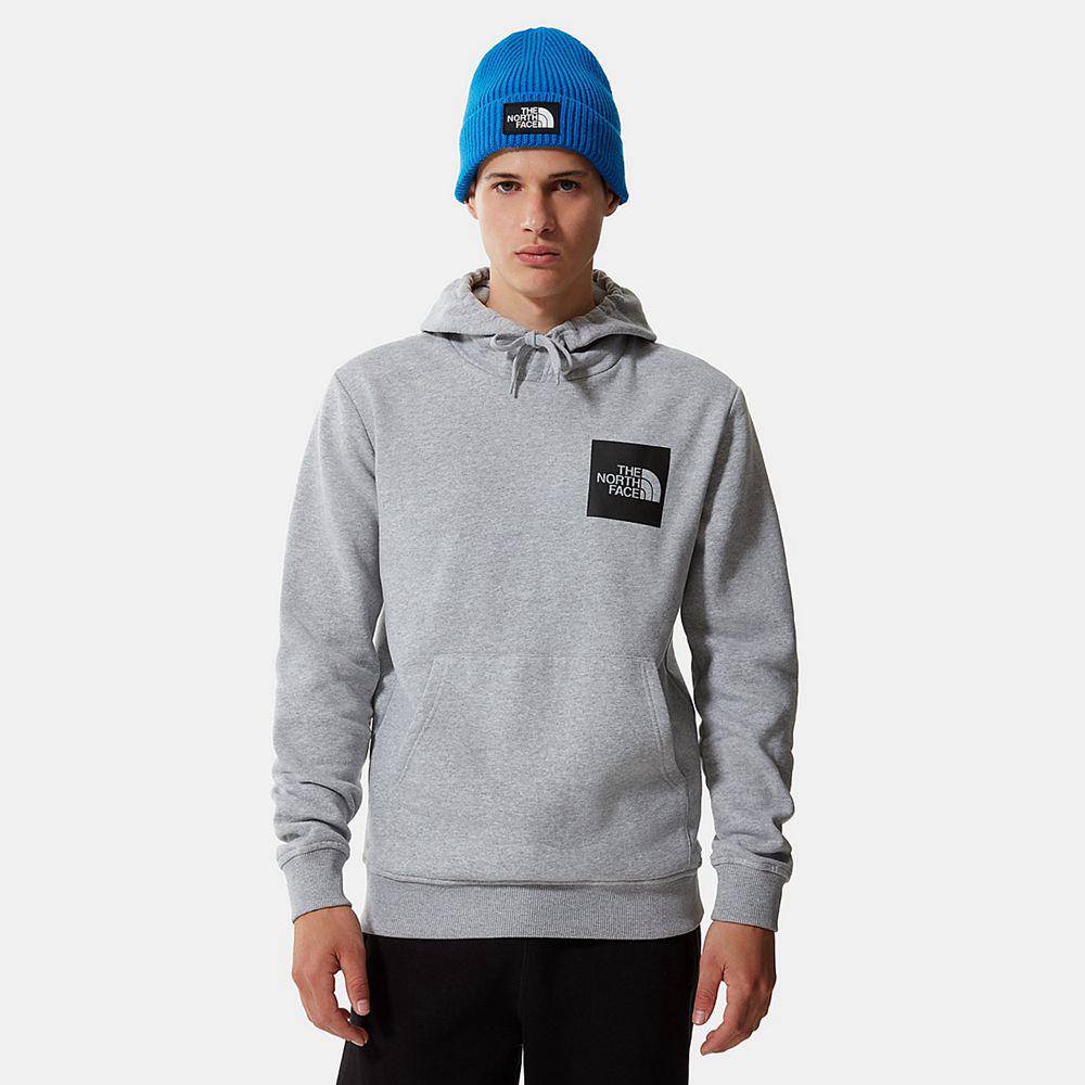 The North Face Fine Ανδρικα Φούτερ Hoodie - Ανοιχτο Γκρι (KGFP09827)